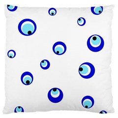 Mediterranean Blue Eyes Standard Flano Cushion Case (one Side) by Valentinaart