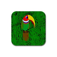 Toucan Rubber Square Coaster (4 Pack)  by Valentinaart