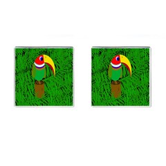 Toucan Cufflinks (square) by Valentinaart