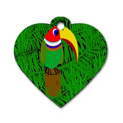 Toucan Dog Tag Heart (one Side)