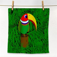 Toucan Face Towel by Valentinaart