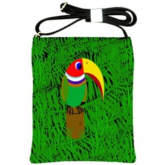 Toucan Shoulder Sling Bags by Valentinaart