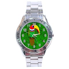 Toucan Stainless Steel Analogue Watch