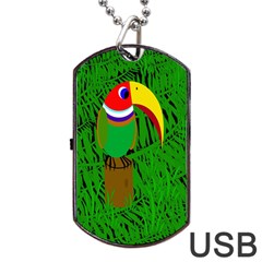 Toucan Dog Tag Usb Flash (two Sides) 