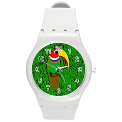 Toucan Round Plastic Sport Watch (m) by Valentinaart