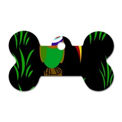 Toucan Dog Tag Bone (Two Sides)