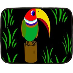 Toucan Fleece Blanket (mini) by Valentinaart