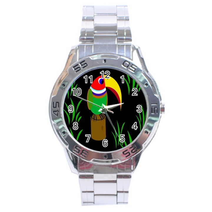 Toucan Stainless Steel Analogue Watch