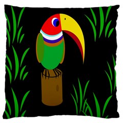 Toucan Large Cushion Case (one Side) by Valentinaart