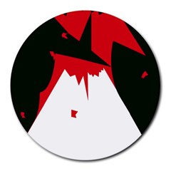 Volcano  Round Mousepads by Valentinaart