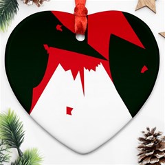 Volcano  Heart Ornament (2 Sides)