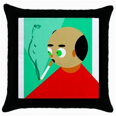 Smoker  Throw Pillow Case (black)