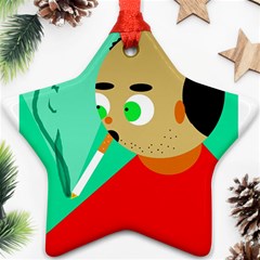 Smoker  Star Ornament (two Sides) 