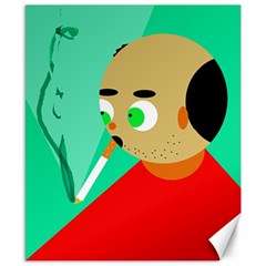 Smoker  Canvas 8  X 10  by Valentinaart