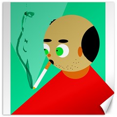 Smoker  Canvas 12  X 12   by Valentinaart