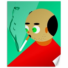 Smoker  Canvas 16  X 20   by Valentinaart