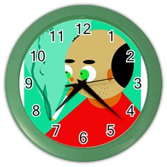 Smoker  Color Wall Clocks by Valentinaart