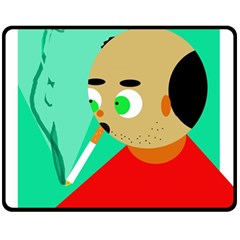 Smoker  Fleece Blanket (medium)  by Valentinaart