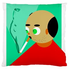 Smoker  Large Flano Cushion Case (one Side) by Valentinaart