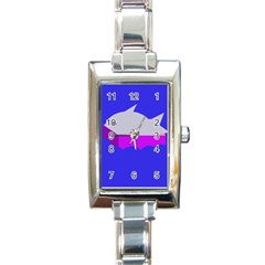 Big Fish Rectangle Italian Charm Watch