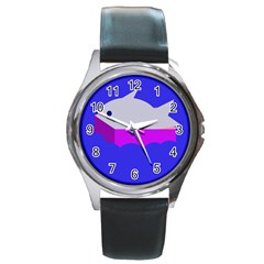 Big Fish Round Metal Watch