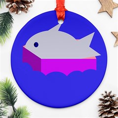 Big Fish Ornament (round)  by Valentinaart