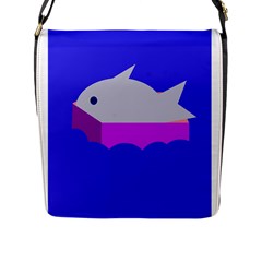 Big Fish Flap Messenger Bag (l)  by Valentinaart