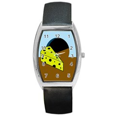 Cheese  Barrel Style Metal Watch