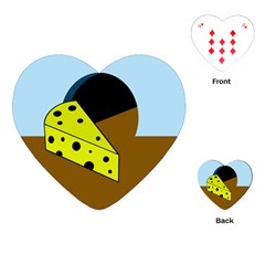 Cheese  Playing Cards (heart)  by Valentinaart