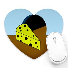 Cheese  Heart Mousepads by Valentinaart