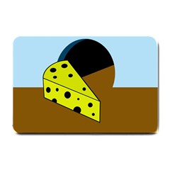 Cheese  Small Doormat  by Valentinaart