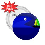 Blue monster fish 2.25  Buttons (100 pack)  Front