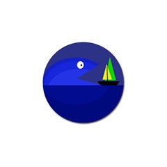 Blue Monster Fish Golf Ball Marker (4 Pack)