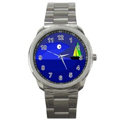 Blue Monster Fish Sport Metal Watch