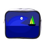 Blue monster fish Mini Toiletries Bags Front