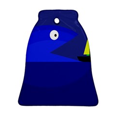 Blue Monster Fish Bell Ornament (2 Sides)