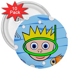 Diver 3  Buttons (10 Pack)  by Valentinaart