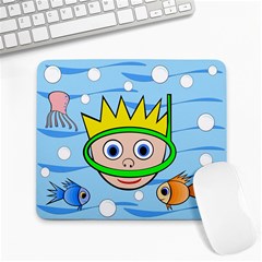 Diver Large Mousepads by Valentinaart