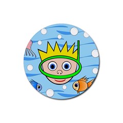 Diver Rubber Coaster (round)  by Valentinaart