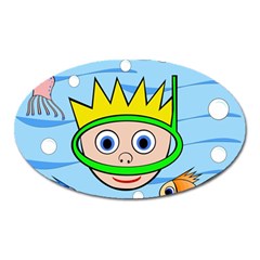 Diver Oval Magnet by Valentinaart