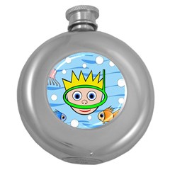 Diver Round Hip Flask (5 Oz) by Valentinaart