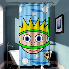 Diver Shower Curtain 36  X 72  (stall) 