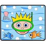 Diver Double Sided Fleece Blanket (Medium)  58.8 x47.4  Blanket Front