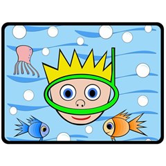 Diver Double Sided Fleece Blanket (large) 