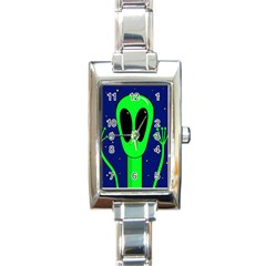 Alien  Rectangle Italian Charm Watch by Valentinaart