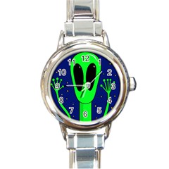 Alien  Round Italian Charm Watch by Valentinaart