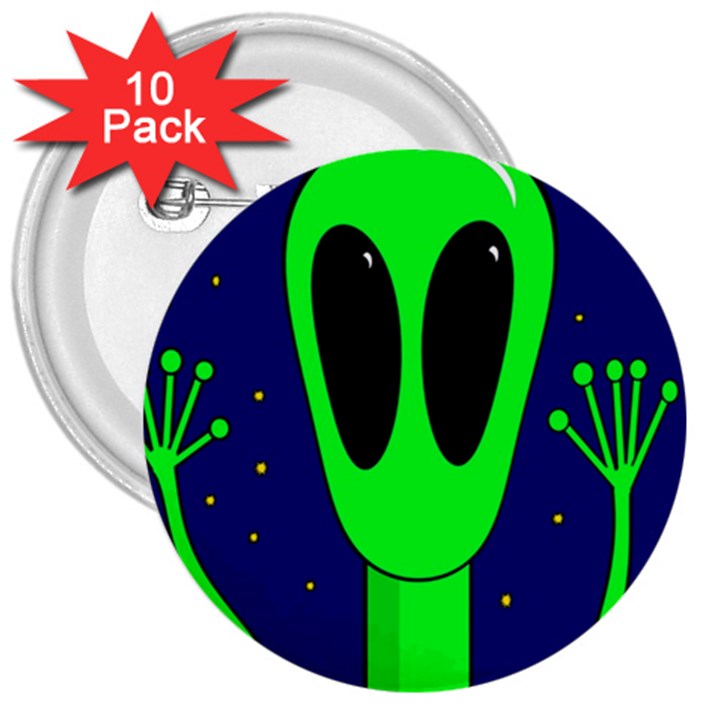 Alien  3  Buttons (10 pack) 