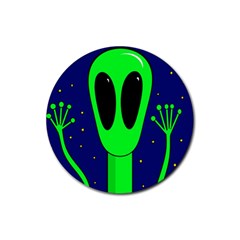 Alien  Rubber Coaster (round)  by Valentinaart