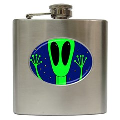 Alien  Hip Flask (6 Oz) by Valentinaart