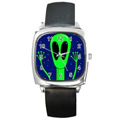 Alien  Square Metal Watch